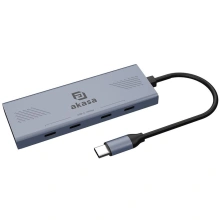 AKASA USB hub typ C, 4x USB-C, 10 Gbps