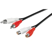 PREMIUMCORD Kabel prodlužovací audio 2x Cinch - 2x Cinch (RCA, M/F) 5m