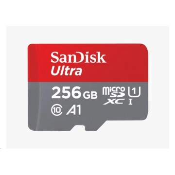SanDisk MicroSDXC karta 256GB Ultra (150 MB/s, A1 Class 10 UHS-I) + adapter