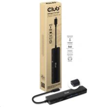 Club3D hub USB-C 3.2 Gen1 7in1, HDMI, USB-C PD, 2xUSB-A, SD, RJ45, 4K60Hz, 14cm, black
