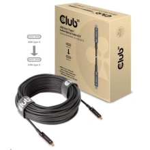 Club3D kabel USB-C 3.2 Gen2, M/M, aktivní, optický, 20m, černá