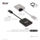 Club3D adaptér USB-C 3.2 - 2xDisplayPort, M/F, 4K@60Hz, MST, 20cm, black