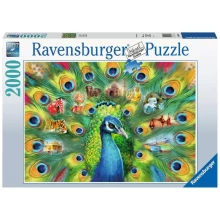 Ravensburger Puzzle 2000 elementów Pawia kraina