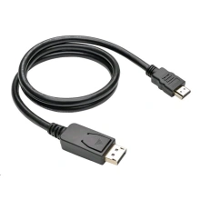 C-TECH kabel DisplayPort/HDMI, 2m, černá