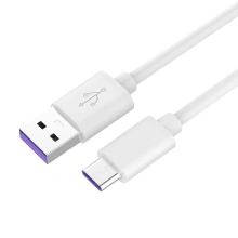 PremiumCord kabel USB-C - USB-A 2.0, M/M, Super fast charging, 5A, 1m, white