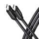 AXAGON kabel USB-C - USB-C SPEED USB3.2 Gen 1, PD60W 3A, 2m, black