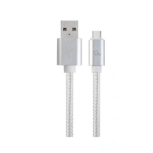 Gembird CABLEXPERT kabel USB 2.0 na Type-C kabel (AM/CM), 1,8m, opletený, silver