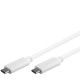PremiumCord kabel USB-C 3.1 - USB-C 3.1, white, 1m