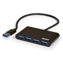 Port connect USB HUB, 4x USB 3.0, black