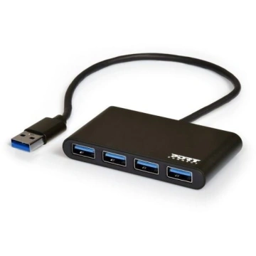 Port connect USB HUB, 4x USB 3.0, black