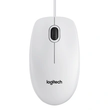 Logitech B100 Optical USB Mouse, bílá (910-003360)
