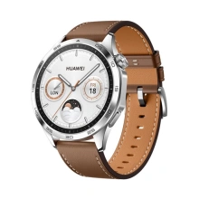 Huawei Watch GT 4 46mm, Silver + Brown Strap