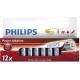 Philips AA PowerLife, alkalická - 12ks