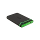 Transcend 4TB StoreJet 25M3C SLIM, 2.5”, USB-C (3.1 Gen 1) Externí Anti-Shock disk, tenký profil, šedo/zelený