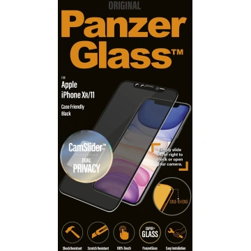PanzerGlass Edge-to-Edge Privacy for Apple iPhone Xr/11r, black with CamSlider